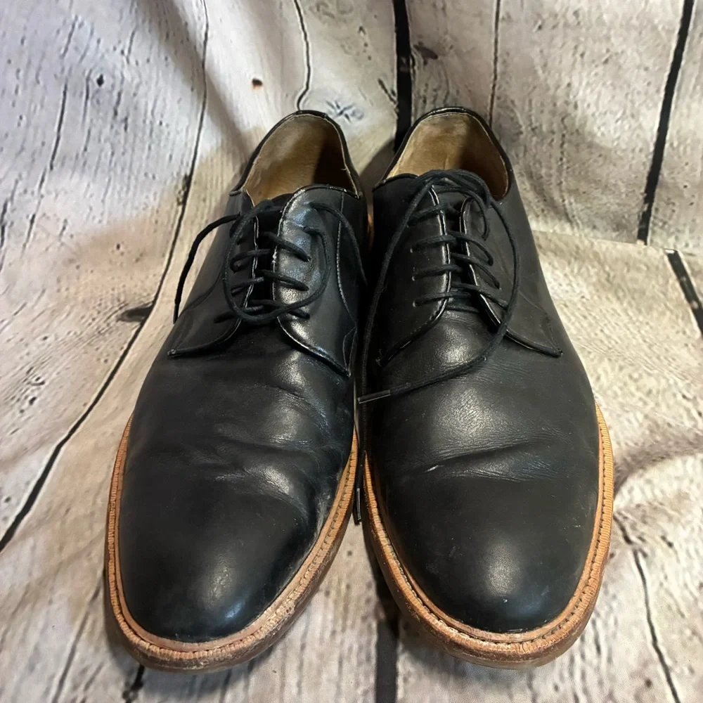 Gordon Rush Hester Black Leather Oxfords‎ Men’s Size 12 Lace Up Dress Shoes GUC